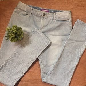 Old Navy Boyfriend Skinny Pinstripe Denim Jeans